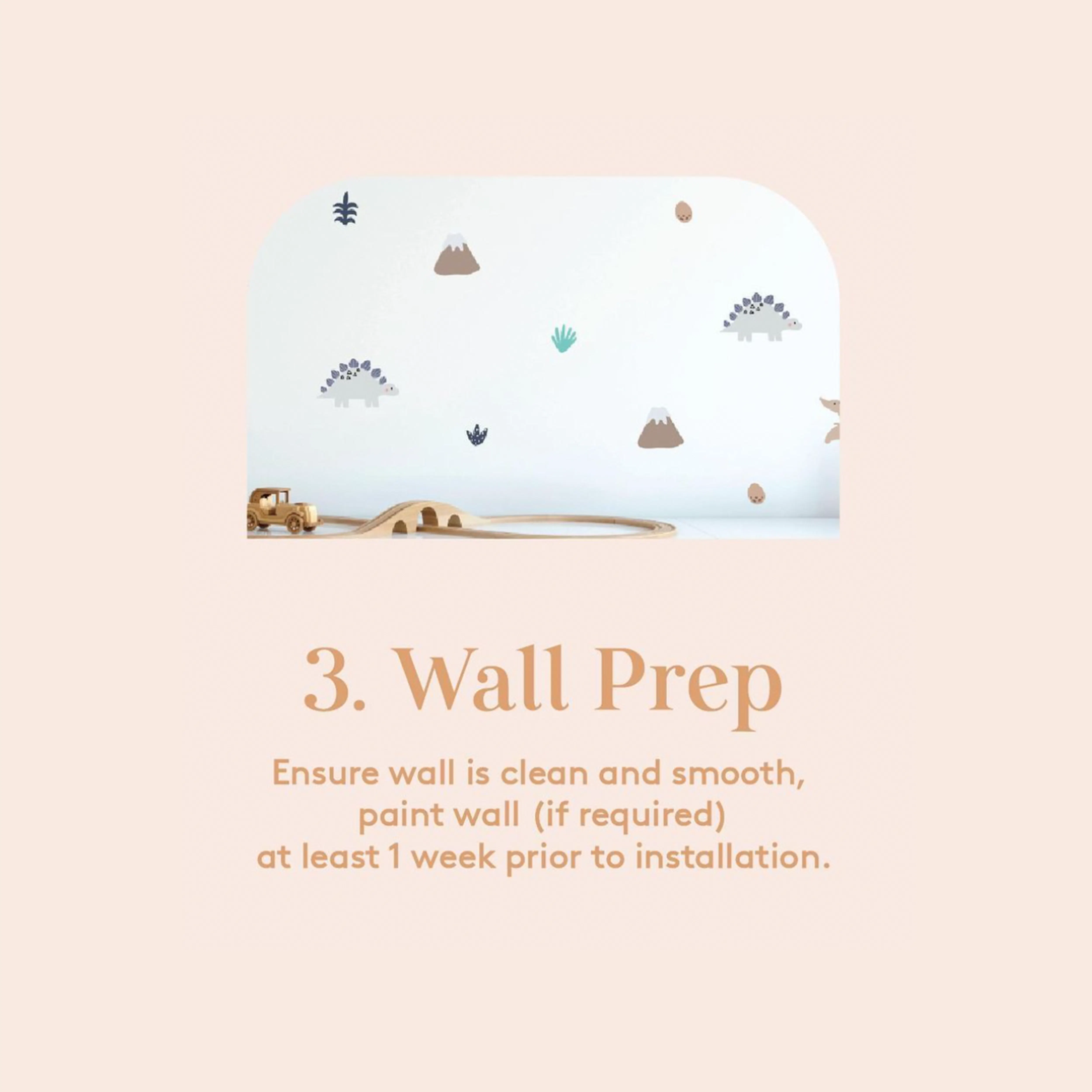Urban Li'l Dreamy Watercolour Dots Fabric Decal (3 Colours) - 9 - Wall Prep, Clean and Smooth, Paint Wall, Install Time, 1