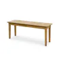 Charmant Dining Table 1.4m with Koa Bench 1.1m and 2 Macy Dining Chairs in Natural, Dim Grey - 7