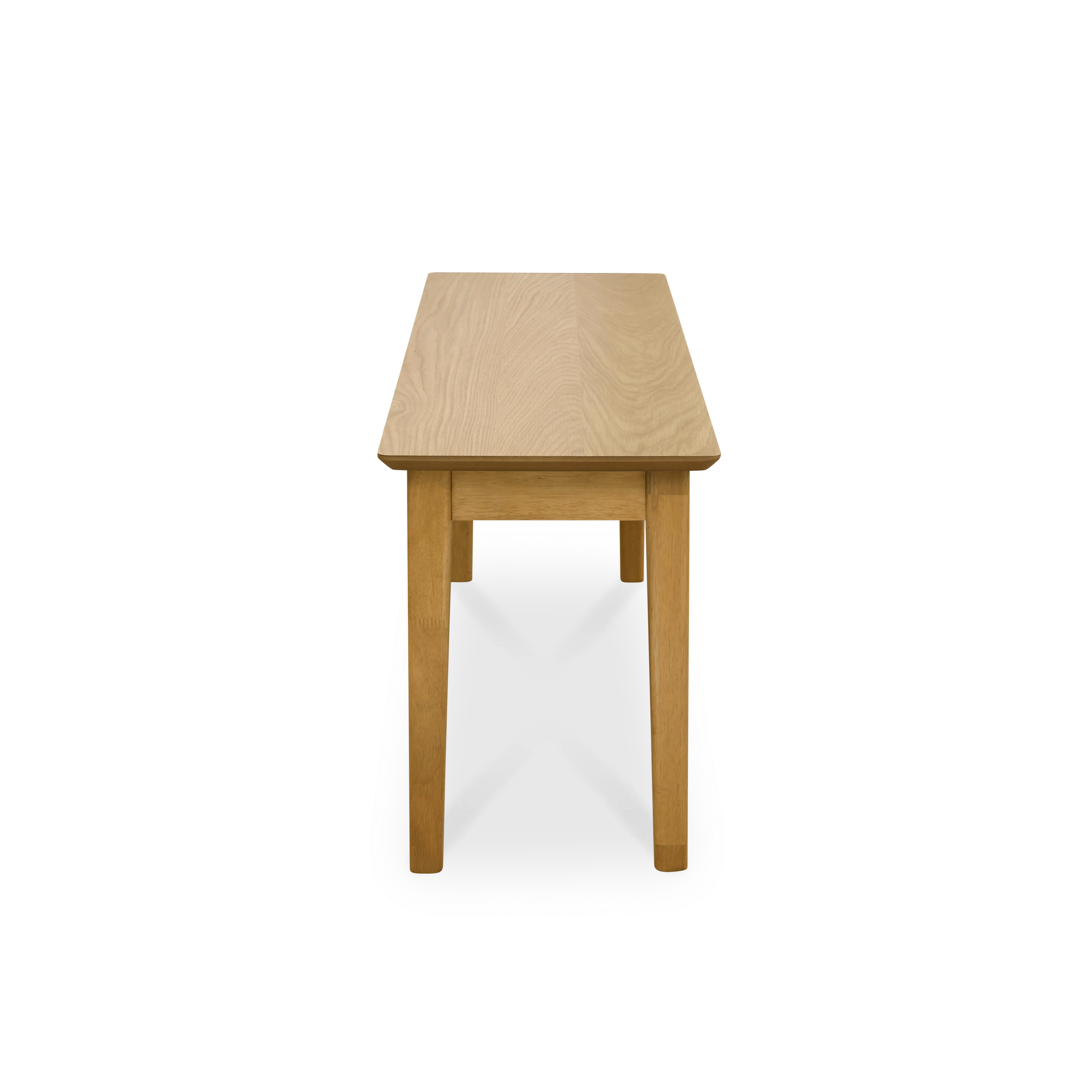 Charmant Dining Table 1.4m with Koa Bench 1.1m and 2 Macy Dining Chairs in Natural, Dim Grey - 10 - Wooden table, minimalist