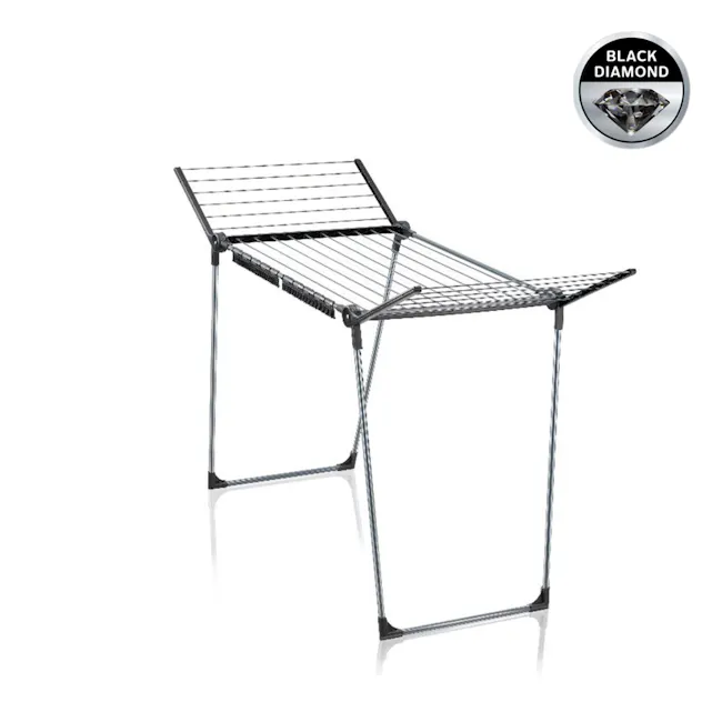 Leifheit Pegasus Solid Slim Black Clothes Drying Rack (3 Sizes) - 1