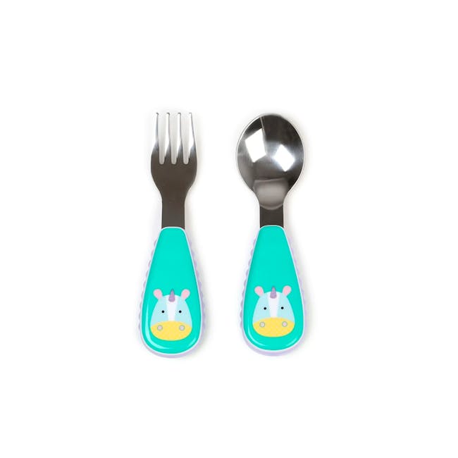 Skip Hop Utensils Fork & Spoon - Unicorn - 0