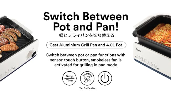 TOYOMI Smokeless BBQ Grill & Hot Pot SMC 9988 - 2