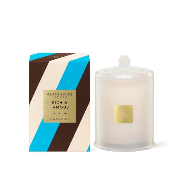 Glasshouse Fragrances Triple Scented Soy Candle 380g - Rich & Famous - 0