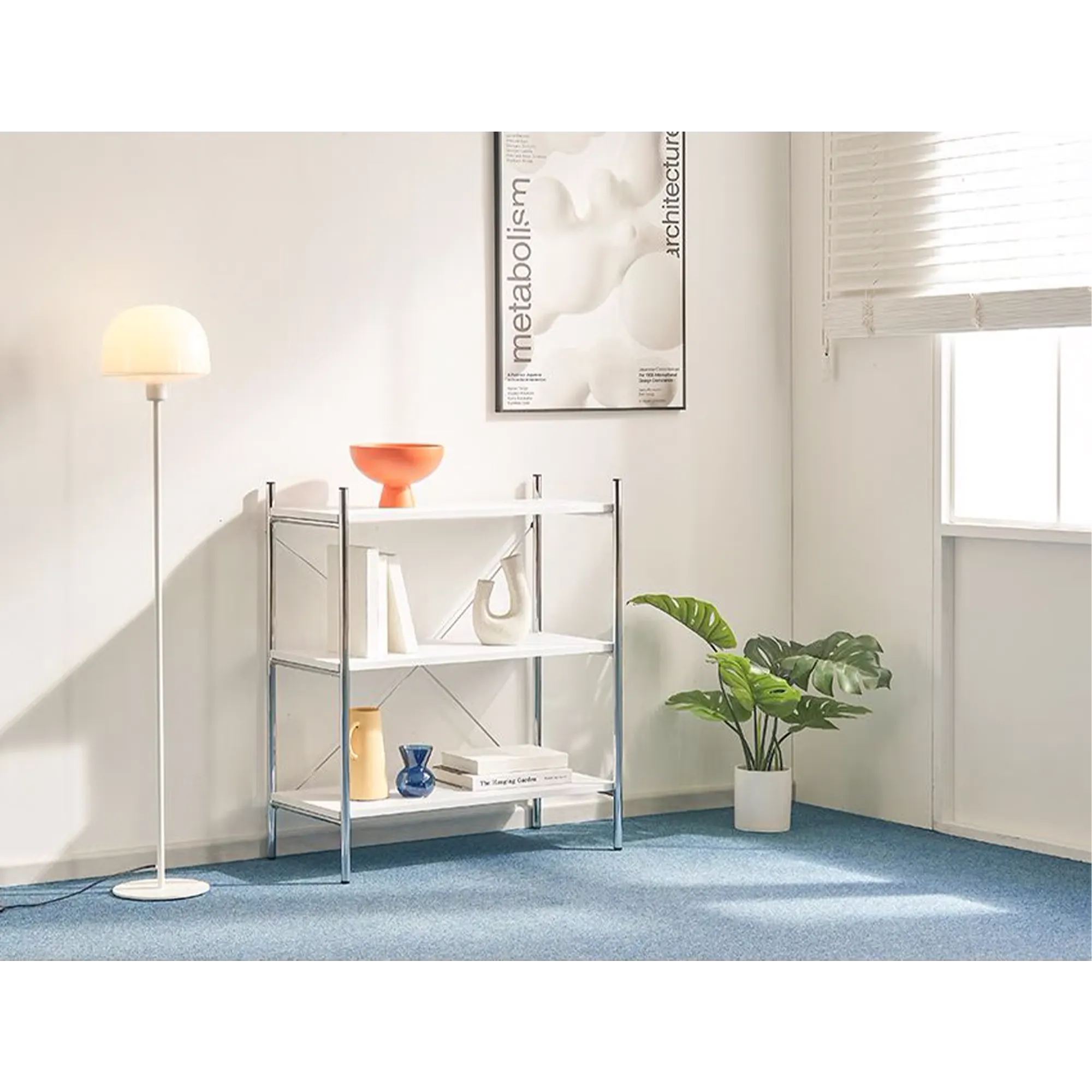 Allie 3-Tier Storage Shelf Drawer Cabinet - White - 12