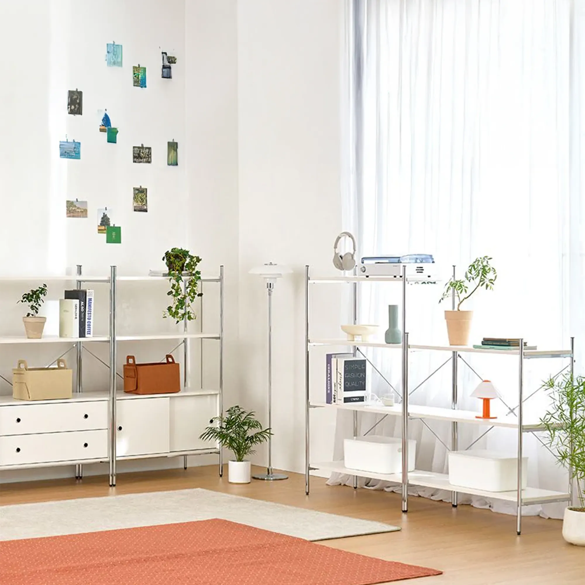 Allie 3-Tier Storage Shelf Drawer Cabinet - White - 17