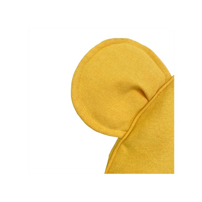 Eddy Bean Bag - Yellow - 6 - Yellow fabric hat, textured fabric, round brim, wide brim, yellow color, soft texture, natural