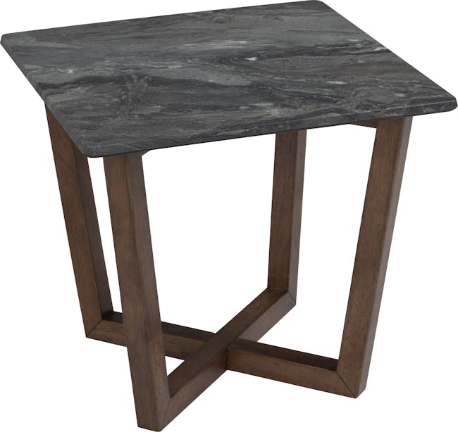 Devon Side Table - Cocoa, Grey Marble (Smart Top™) - 5
