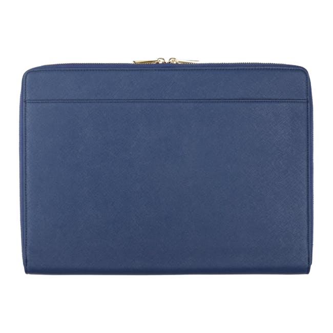 Personalised Saffiano Leather 16" Laptop Sleeve - Navy - 3