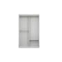 Lorren Sliding Door Wardrobe 1 with Mirror - Matte White - 8