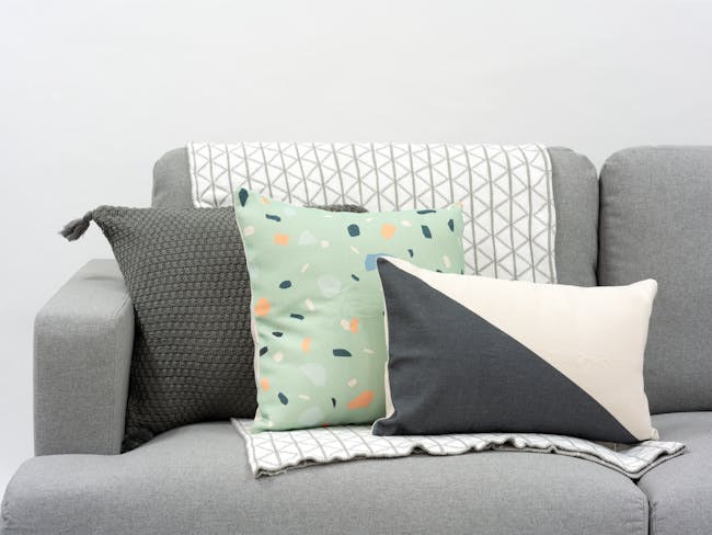 Thea Linen Cushion Cover - Jade - 1