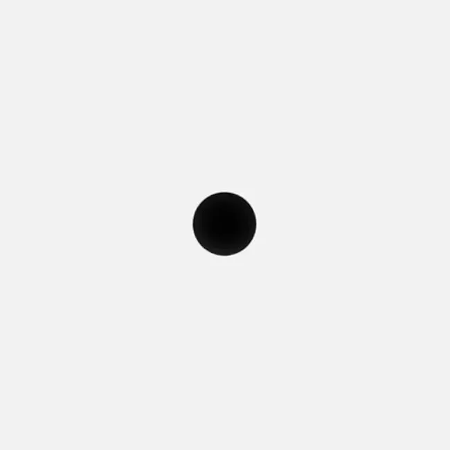 igloohome Smart Deadbolt 2S - Metal Grey - 19 - Black circle on white background, Minimalistic black dot, Perfectly centered