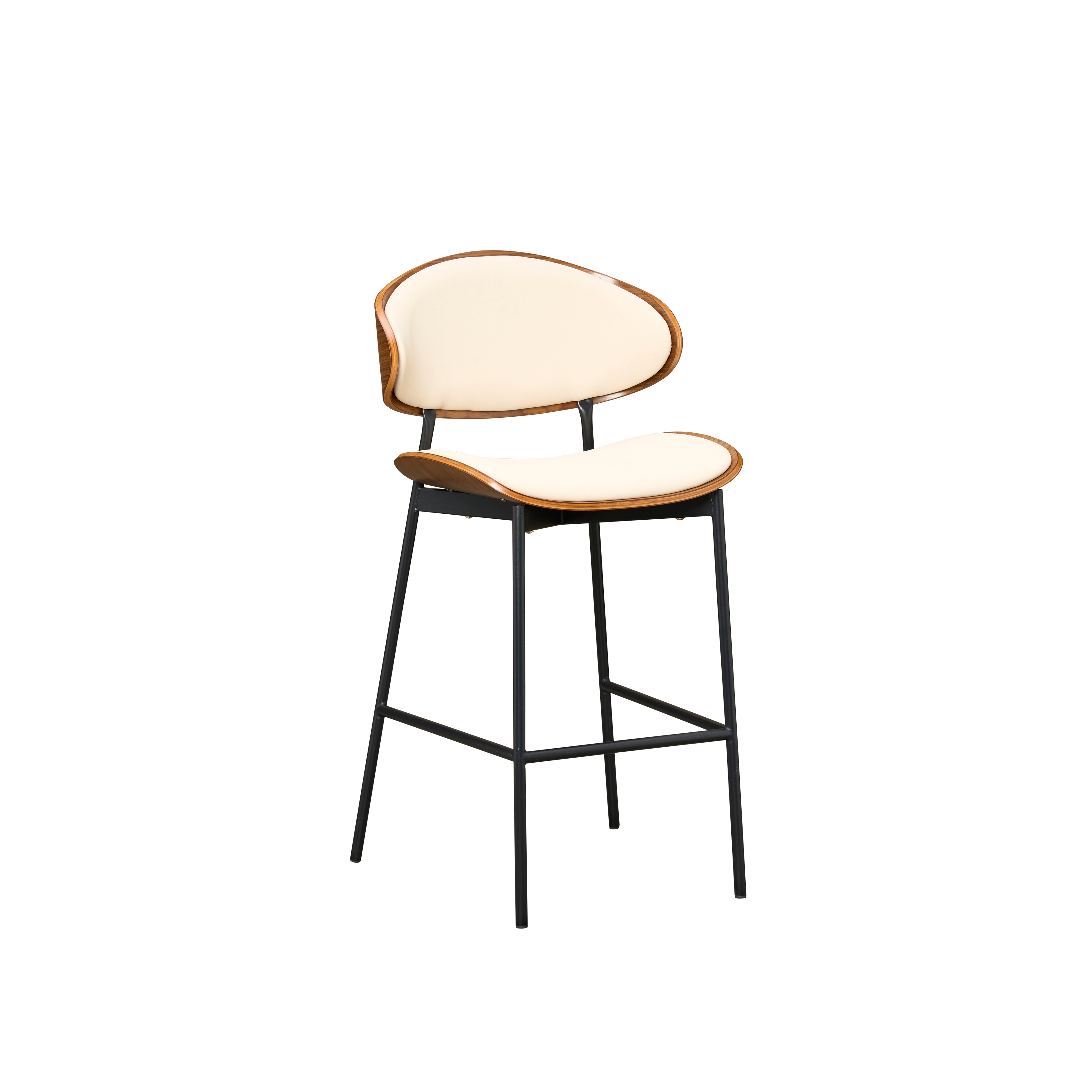 Edson Bar Chair - Ivory (Faux Leather)