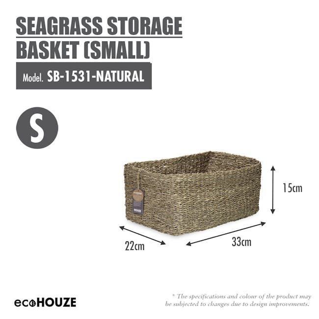 ecoHOUZE Seagrass Storage Basket (3 Sizes) - 5