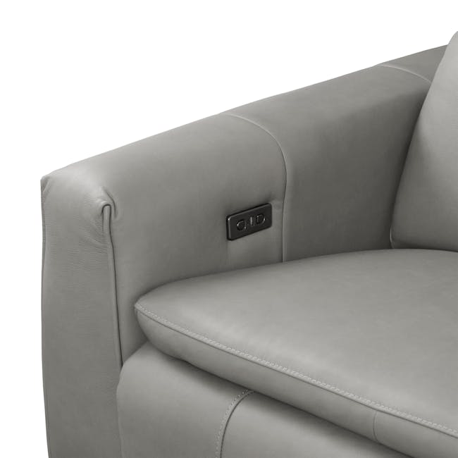 Clyde Armless Unit - Warm Grey (Top Grain Leather) - 27