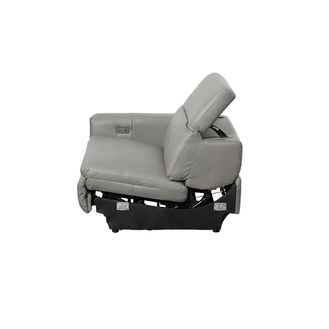 Clyde Armless Unit - Warm Grey (Top Grain Leather) - 36