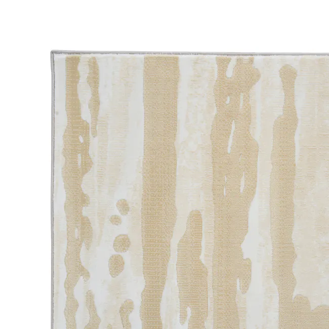 Alana Low Pile Rug - Driftwood (2 Sizes) - 8 - Cream and beige abstract pattern, textured fabric, vertical stripes, soft