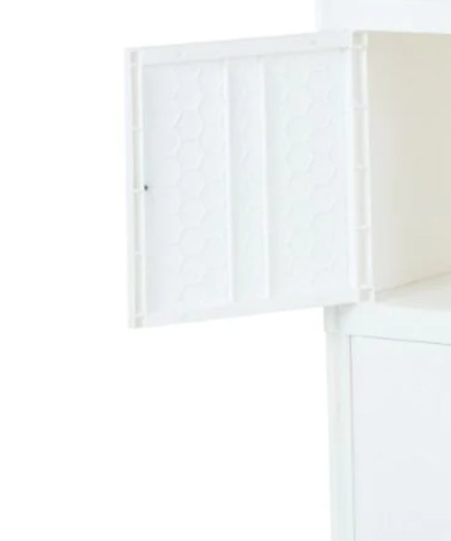 Flo 4-Door Low Storage Cabinet - Snow - 4