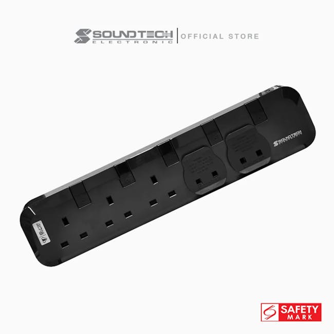 SOUNDTECH 5Way Power Indicator Extension Socket 3 Metres (PS-55) - 4