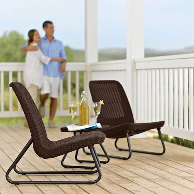 Rio Patio Set - Wood Brown - 10