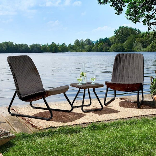 Rio Patio Set - Wood Brown - 11
