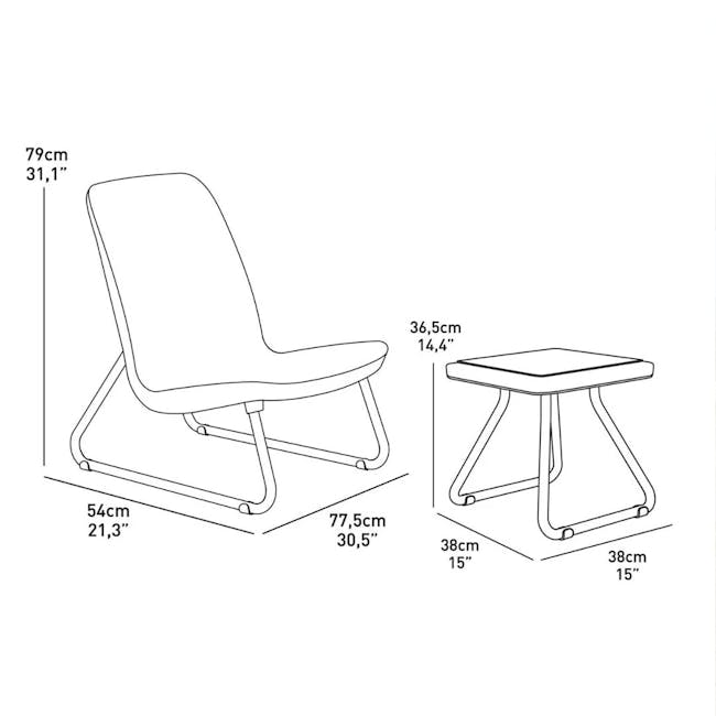 Rio Patio Set - Wood Brown - 8