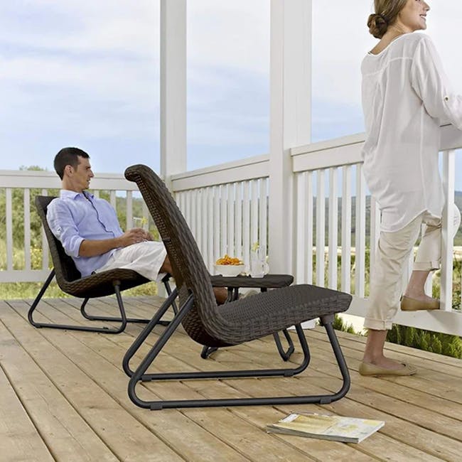 Rio Patio Set - Wood Brown - 6