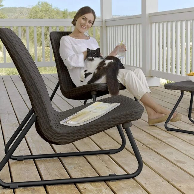 Rio Patio Set - Wood Brown - 4