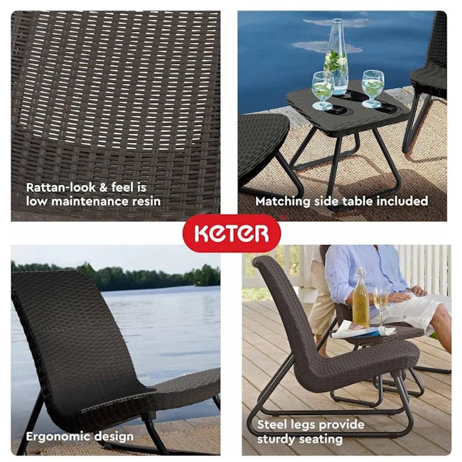 Rio Patio Set - Wood Brown - 7