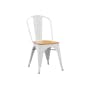 Bartel Chair with Wooden Seat - White - 0