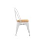 Bartel Chair with Wooden Seat - White - 3