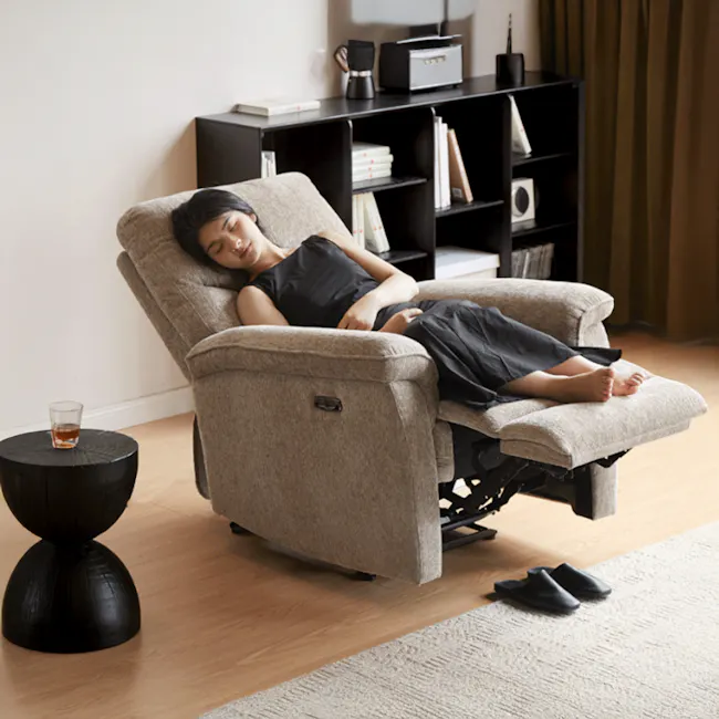 Juno Manual Recliner Lounge Chair - Retro Mustard - 9