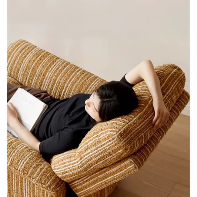 Juno Manual Recliner Lounge Chair - Retro Mustard - 3