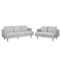 Soma 3 Seater Sofa with Soma 2 Seater Sofa - Silver (Scratch Resistant)
