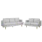Soma 3 Seater Sofa with Soma 2 Seater Sofa - Silver (Scratch Resistant)