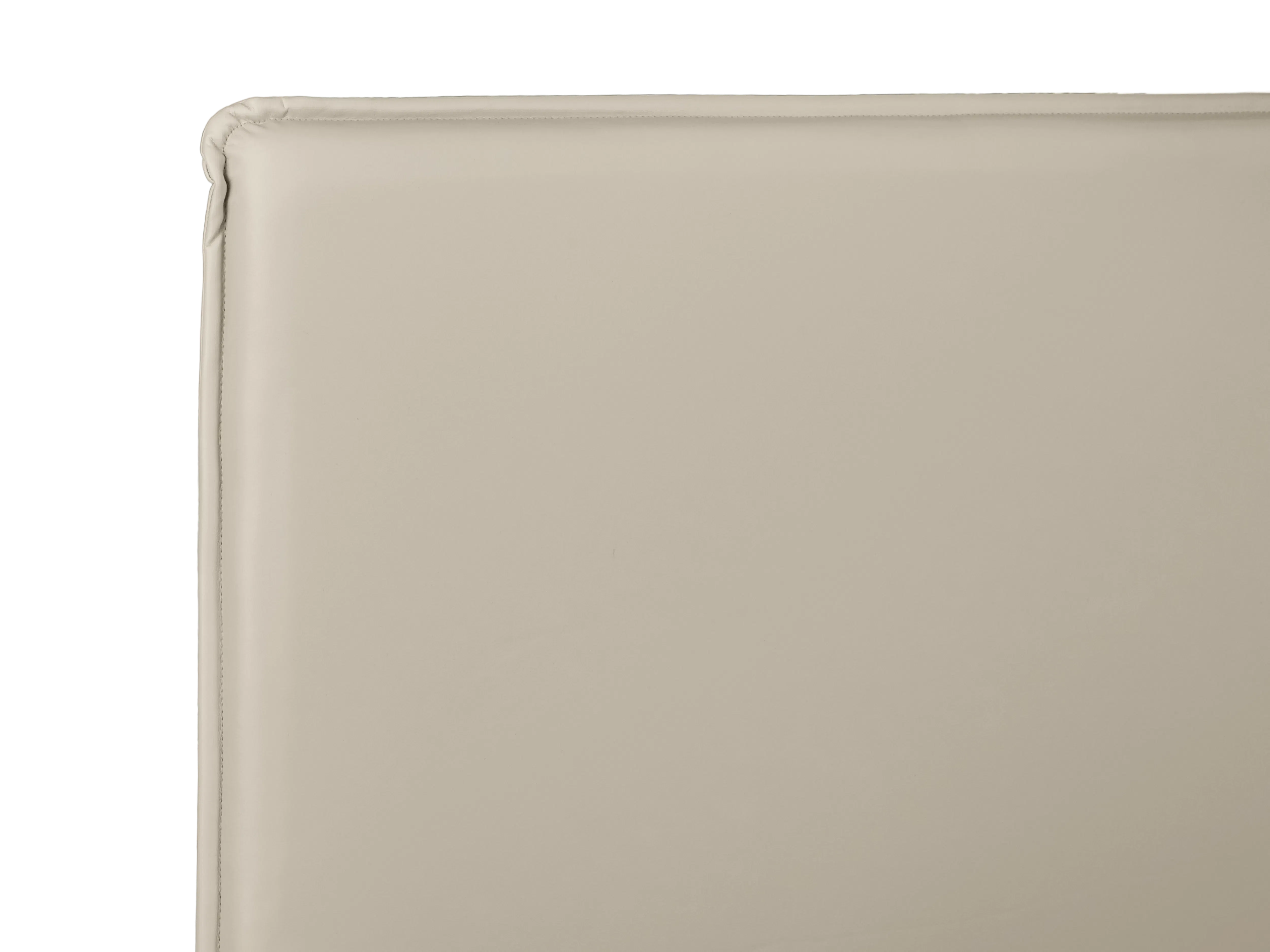 Arthur Queen Storage Bed - Ivory (Faux Leather) - 9 - Beige fabric, smooth texture, subtle pattern, soft lighting