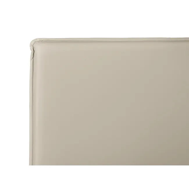 Arthur Queen Storage Bed - Ivory (Faux Leather) - 9 - Beige fabric, smooth texture, subtle pattern, soft lighting