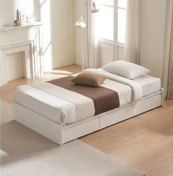 Alexis Super Single Platform Storage Bed - White - 9