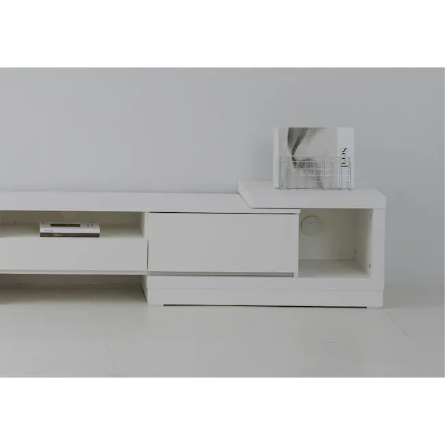 Derelle Extendable TV Console 1.6m-2.4m - White - 3