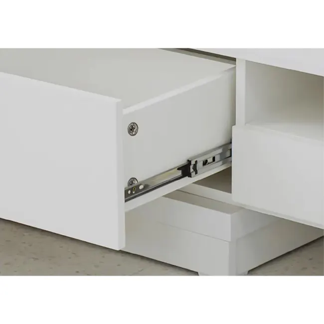 Derelle Extendable TV Console 1.6m-2.4m - White - 4