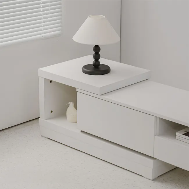 Derelle Extendable TV Console 1.6m-2.4m - White - 9