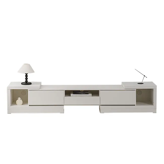 Derelle Extendable TV Console 1.6m-2.4m - White - 1