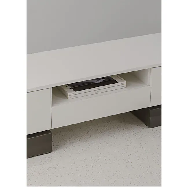 Derelle Extendable TV Console 1.6m-2.4m - White - 11