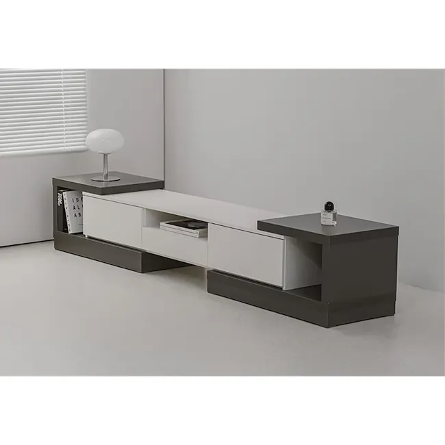 Derelle Extendable TV Console 1.6m-2.4m - White - 13