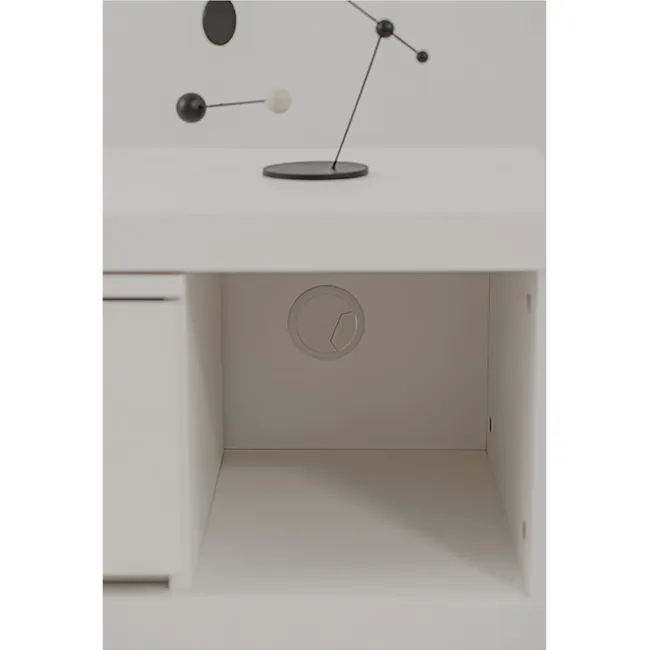 Derelle Extendable TV Console 1.6m-2.4m - White - 17