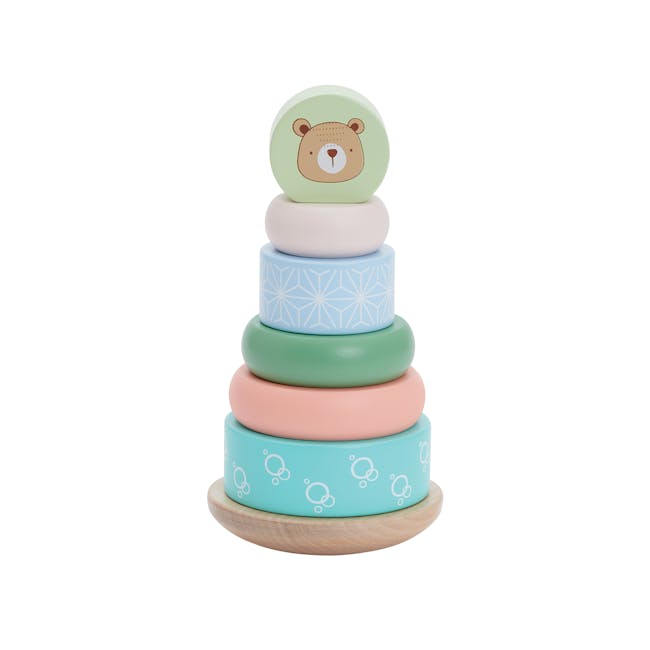 Bubble Wooden Stacking Rings - Bear - 0