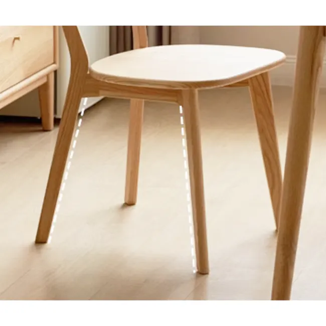 Blane Chair - Oak - 3 - Wooden chair, minimalist design, natural wood finish, light-colored wood, simple structure