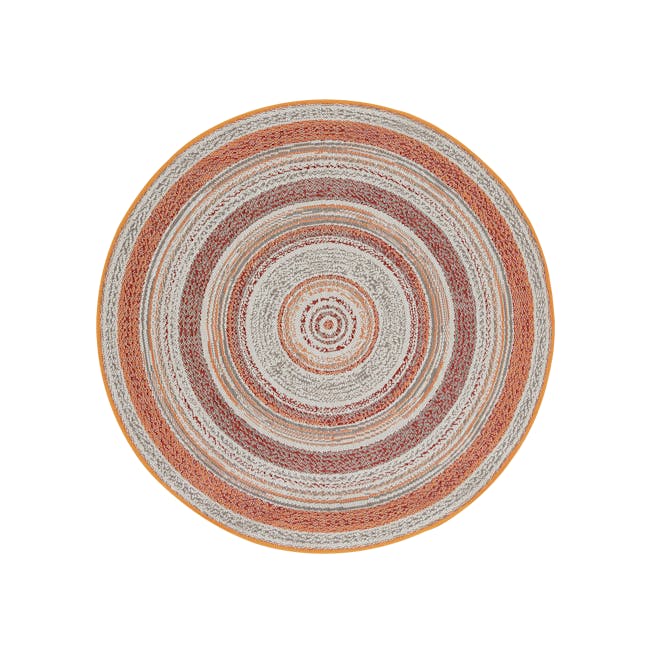 Star Round Flatwoven Rug 1.2m - Red - 0