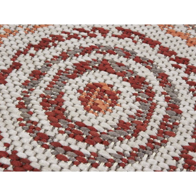 Star Round Flatwoven Rug 1.2m - Red - 1