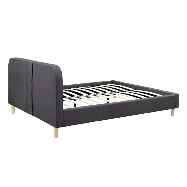 Nolan King Bed in Hailstorm with 2 Dallas Bedside Tables - 5
