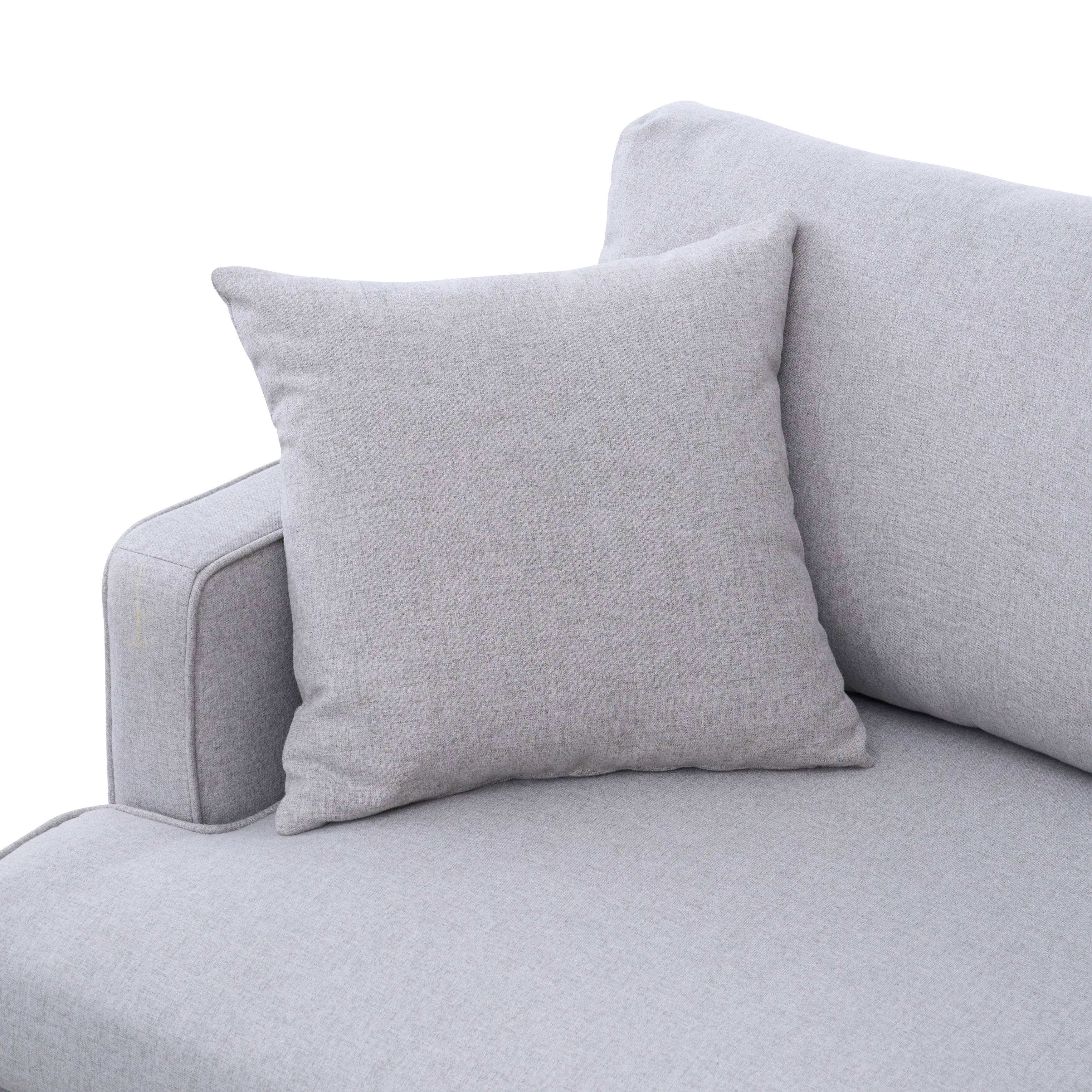 Declan L-Shaped Sofa - Oak, Slate - 9